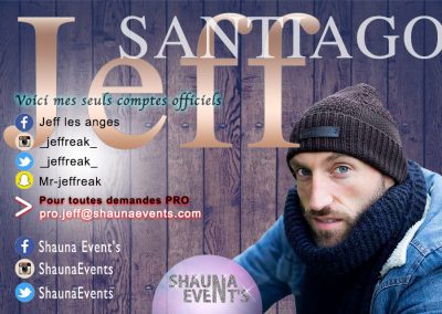 bannière web de Jeff SANTIAGO People SHAUNA EVENTS créé par Franck Cord'homme - été 2016 - Visible sur webtuto.fr