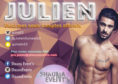bannière web de Julien GUIRADO People SHAUNA EVENTS créé par Franck Cord'homme - été 2016 - Visible sur webtuto.fr